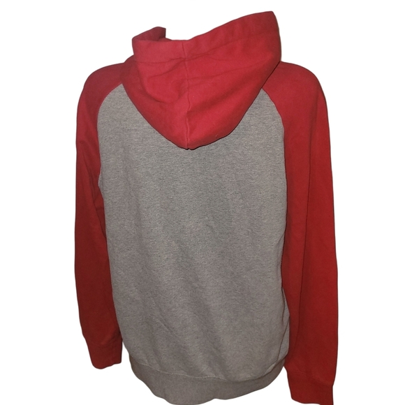 American Eagle Grey and Red Pullover Hoodie L - Picture 5 of 6